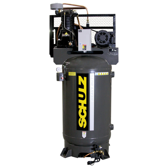 Schulz of America P7580VL30X Premium - 7.5hp Reciprocating Air Compressor, 80 Gallon Tank, MSL 30 MAX, 21.6 CFM