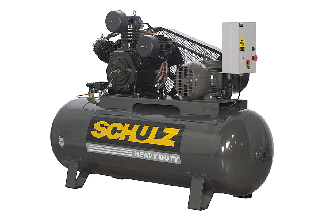 Schulz of America P15120HW60X-3  Premium - 15hp Reciprocating Air Compressor, 120 Gallon Horizontal Tank, MSW 60 MAX, 45 CFM