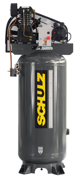 Schulz of America 580VL20X-1 - 5hp Reciprocating Air Compressor, 80 Gallon Tank, MSL-20MAX Pump, 15.6 CFM, 230V/1Ph