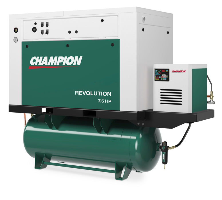 Champion HQR5-8 Revolution 5hp Quiet Enclosed Reciprocating Air Compressor, 80 Gallon Air Receiver, 16.8 CFM @ 175 PSI, 63 dBa