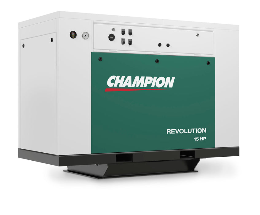 Champion BQR10 Revolution 10hp Quiet Enclosed Reciprocating Air Compressor, Base Mounted, 33.5 CFM @ 175 PSI, 62 dBa