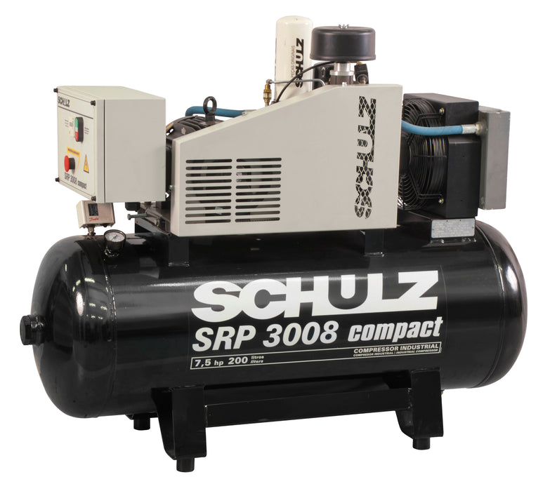 Schulz of America SRP3008- 7.5hp Compact Rotary Screw Air Compressor,  60 Gallon Tank, 25 CFM @ 125 PSI