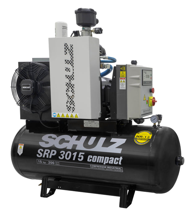 Schulz of America SRP3015- 15hp Compact Rotary Screw Air Compressor,  60 Gallon Tank, 51 CFM @ 125 PSI