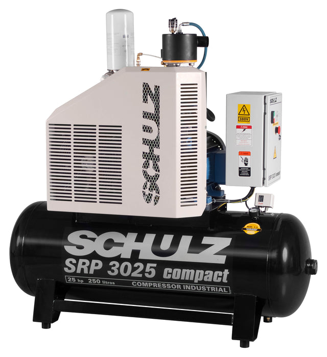 Schulz of America SRP3025- 25hp Compact Rotary Screw Air Compressor,  80 Gallon Tank, 89 CFM @ 125 PSI